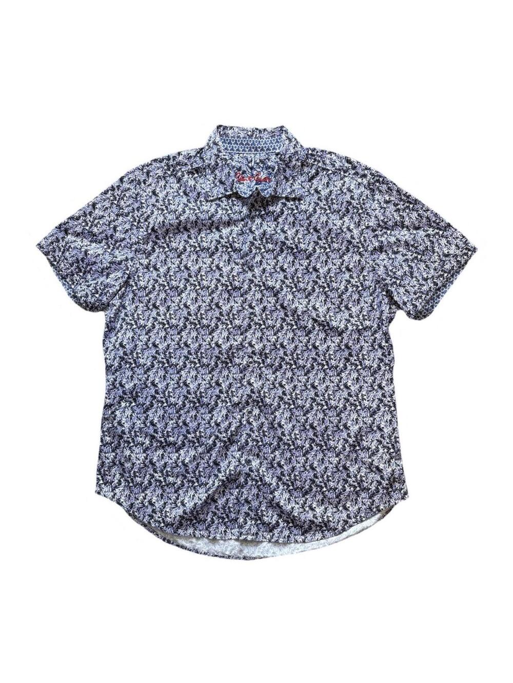 Robert Graham Men's Classic Fit Floral Short Sleeve Button Down Shirt Size XL
